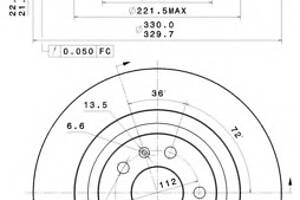 Диск гальмівний для моделей:AUDI (A6,A6,A6)