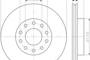 Тормозной диск для моделей: AUDI (ALLROAD)