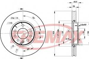 Тормозной диск для моделей: CADILLAC (BLS), OPEL (VECTRA,VECTRA,SIGNUM,VECTRA), SAAB (9-3,9-3,9-3,9-3X), VAUXHALL (VEC