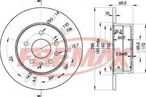 Тормозной диск  для моделей: CHEVROLET (ASTRA, VECTRA), OPEL (VECTRA,VECTRA,VECTRA), SAAB (9-5,9-3,9-3,9-5), VAUXHALL (V