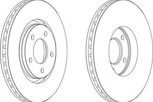 Тормозной диск для моделей: CHRYSLER (VOYAGER, GRAND,TOWN), DODGE (CARAVAN), FIAT (FREEMONT)