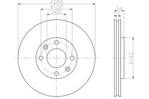 Тормозной диск для моделей: CITROËN (BERLINGO, BERLINGO,XSARA,XSARA,XSARA,XSARA,C5,C3,C3,C2,C4,C4,C5,BERLINGO,C3,C3,DS3