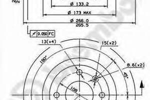 Тормозной диск для моделей: CITROËN (BERLINGO, BERLINGO,XSARA,XSARA,XSARA,XSARA,C5,C3,C3,C2,C4,C4,C5,C3,C3,DS3,C4,C2,C4