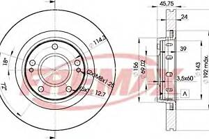 Тормозной диск для моделей: CITROËN (C-CROSSER, C-CROSSER), MITSUBISHI (OUTLANDER,OUTLANDER,LANCER,OUTLANDER,OUTLANDER,