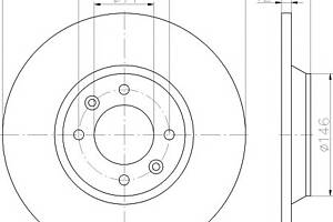 Диск гальмівний для моделей:CITROËN (C4,C4,DS4,DS5), PEUGEOT (308,3008)