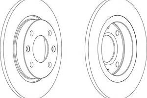 Тормозной диск для моделей: CITROËN (ZX, AX,C15,VISA,SAXO,ZX,C15), DALLAS (FUN), PEUGEOT (106,205,205,205,306,306,309,4