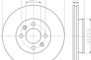 Гальмівний диск для моделей: DODGE (ATTITUDE), HYUNDAI (ACCENT, ACCENT, i20, ACCENT, i20), KIA (PRIDE, RIO, RIO, RIO)