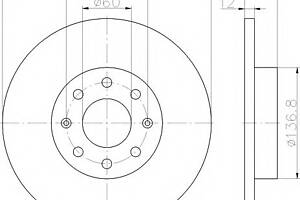 Тормозной диск для моделей: FIAT (PUNTO, PUNTO), OPEL (CORSA), VAUXHALL (CORSA)