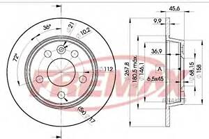 Гальмівний диск для моделей: FORD (GALAXY), SEAT (ALHAMBRA), VOLKSWAGEN (SHARAN)