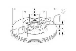 Гальмівний диск для моделей: FORD (GALAXY), SEAT (ALHAMBRA), VOLKSWAGEN (TRANSPORTER, SHARAN, TRANSPORTER, TRANSPORTER)