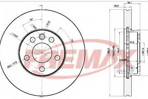 Диск гальмівний для моделей:FORD (GALAXY), VOLKSWAGEN (SHARAN)