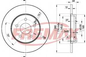 Гальмівний диск для моделей: FORD (MONDEO, MONDEO, MONDEO), JAGUAR (X-TYPE, X-TYPE)