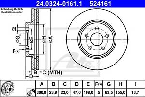 Тормозной диск для моделей: FORD (MONDEO, MONDEO,MONDEO), JAGUAR (X-TYPE,X-TYPE)