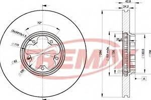 Тормозной диск для моделей: FORD (TRANSIT, TRANSIT,TRANSIT)