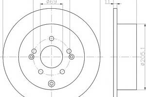 Диск гальмівний для моделей:HYUNDAI (SANTA-FE,SANTA-FE)