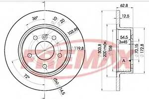 Тормозной диск для моделей: LAND ROVER (RANGE-ROVER, DISCOVERY,RANGE-ROVER)