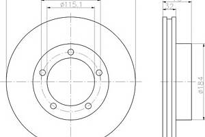Гальмівний диск для моделей: LEXUS (LX), TOYOTA (LAND-CRUISER, LAND-CRUISER), TOYOTA (FAW) (LAND)