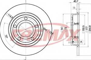 Тормозной диск для моделей: MAZDA (3, 3,3,3)