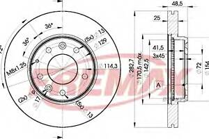 Гальмівний диск для моделей: MAZDA (6,6,6)