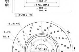 Тормозной диск для моделей: MERCEDES-BENZ (B-CLASS, A-CLASS,CLA,GLA-CLASS)