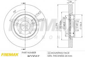 Гальмівний диск для моделей: MITSUBISHI (OUTLANDER), NISSAN (QASHQAI, X-TRAIL, JUKE)