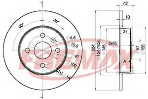 Тормозной диск для моделей: OPEL (COMBO, MERIVA,COMBO), VAUXHALL (CORSAVAN,COMBO,MERIVA,COMBO)