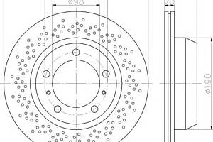 Тормозной диск для моделей: PORSCHE (BOXSTER, CAYMAN,BOXSTER,CAYMAN)