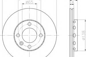 Тормозной диск для моделей: SEAT (AROSA), VOLKSWAGEN (POLO,LUPO,POLO,POLO,POLO,GOL,GOL)