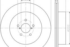 Диск гальмівний для моделей:SUBARU (IMPREZA)