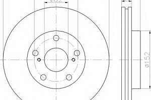 Тормозной диск для моделей: TOYOTA (COROLLA, AURIS,COROLLA)