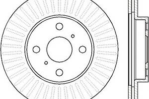 Гальмівний диск для моделей: TOYOTA (YARIS, YARIS, MR)