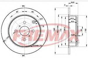 Тормозной диск для моделей: TOYOTA (YARIS, YARIS,PRIUS,COROLLA,COROLLA,COROLLA,YARIS,MATRIX,ECHO)