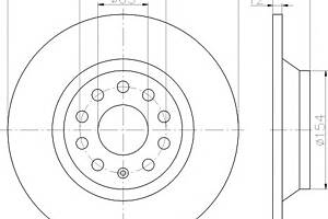 Тормозной диск для моделей: VOLKSWAGEN (GOLF, GOLF,PASSAT,PASSAT)