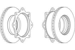Тормозной диск для моделей: VOLVO (FLC, FL)