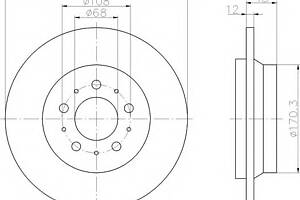 Тормозной диск для моделей: VOLVO (S80, V70,S60,XC70)