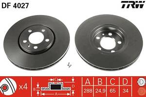 Тормозной диск AUDI A3 (8L1) / VW BORA (1J2) / VW GOLF (1J5) 1995-2022 г.