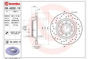 Тормозной диск AUDI A3 (8P7) / VW GOLF (1K1) / AUDI Q3 (F3B) 2003-2022 г.