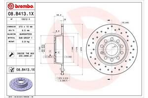 Тормозной диск AUDI A3 (8YS) / SEAT LEON (KL1) / SEAT ALTEA (5P1) 2003-2021 г.