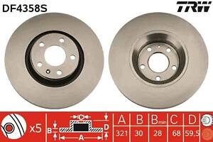 Тормозной диск AUDI A6 C6 (4F5) / AUDI A8 D3 (4E2, 4E8) 2002-2011 г.