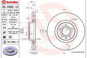 Тормозной диск AUDI A6 C6 (4F5) / AUDI A8 D3 (4E2, 4E8) 2002-2011 г.