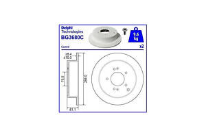 Тормозной диск BG3680C