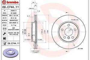 Тормозной диск BMW 2 (F45) / MINI MINI (F55) / MINI MINI CLUBMAN (F54) 2013-2021 г.