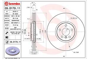 Тормозной диск BMW 2 (U06) / BMW X1 (U11) / MINI MINI (F57) 2013- г.