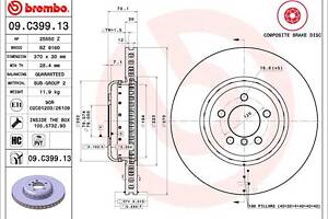 Тормозной диск BMW 3 (F31) / BMW 4 (F32, F82) / BMW 3 GRAN TURISMO (F34) 2011-2021 г.