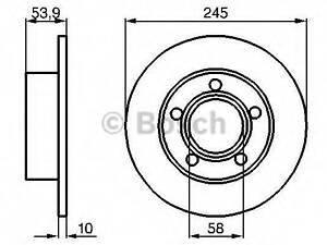 Тормозной диск BOSCH 0986478461 на AUDI A6 седан (4B2, C5)