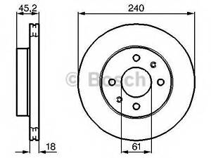 Тормозной диск BOSCH 0986478533 на NISSAN PULSAR II (N13)