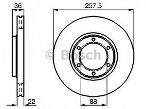 Тормозной диск BOSCH 0986478596 на OPEL CAMPO (TF_)