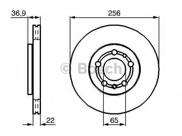 Гальмівний диск BOSCH 0986478988 на AUDI A2 (8Z0)