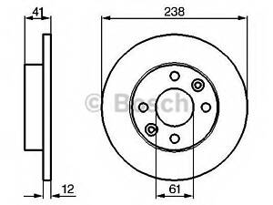 Гальмівний диск BOSCH 0986479165 на RENAULT TONDAR 90 I (LS_)