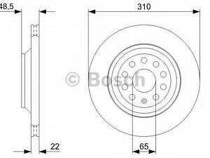 Тормозной диск BOSCH 0986479303 на AUDI A3 кабрио (8V7)